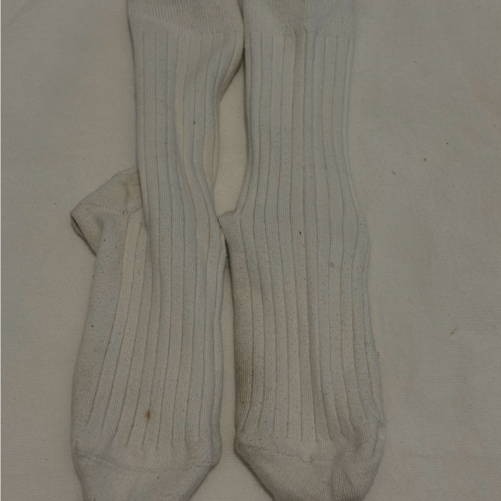 Well worn women’s White Ribbed Socks
